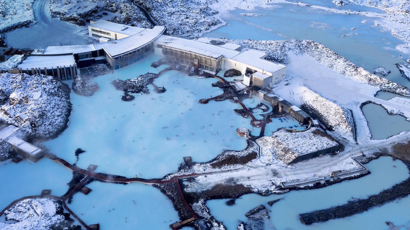 Iceland’s Blue Lagoon. The man-made lagoon is a huge tourist attraction.